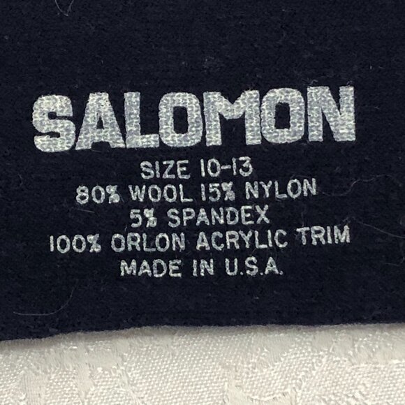 SALOMON Vintage Cross Country Skiing knee-high socks ~ Unused - Picture 3 of 3